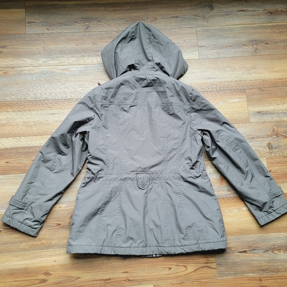 Womens Zip Front Hooded Winter Coat Jacket Gray Large INTL d.e.t.a.i.l.s - Picture 9 of 11